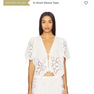 Tularosa White Eyelet Top
